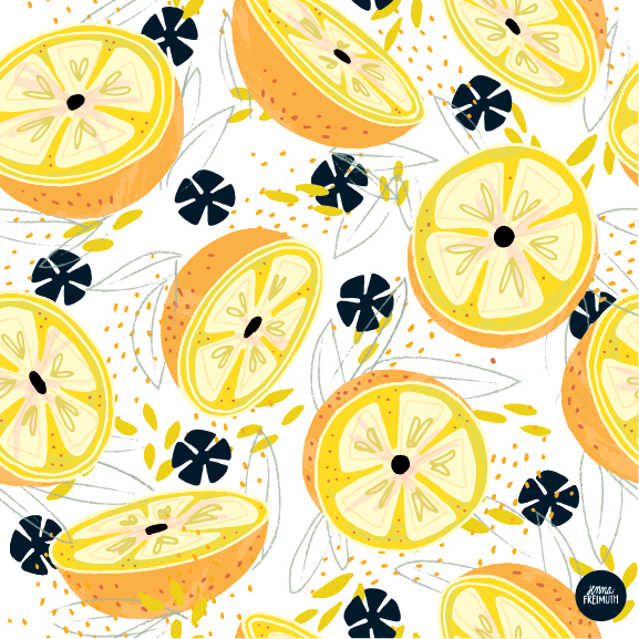 A bright citrus pattern. 