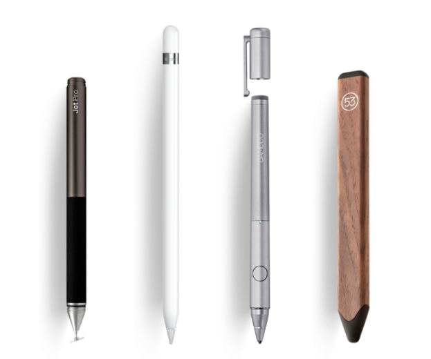 Four different pens that can be used for digital art. 