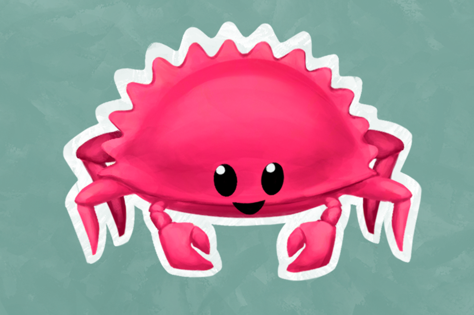 A cartoon crab