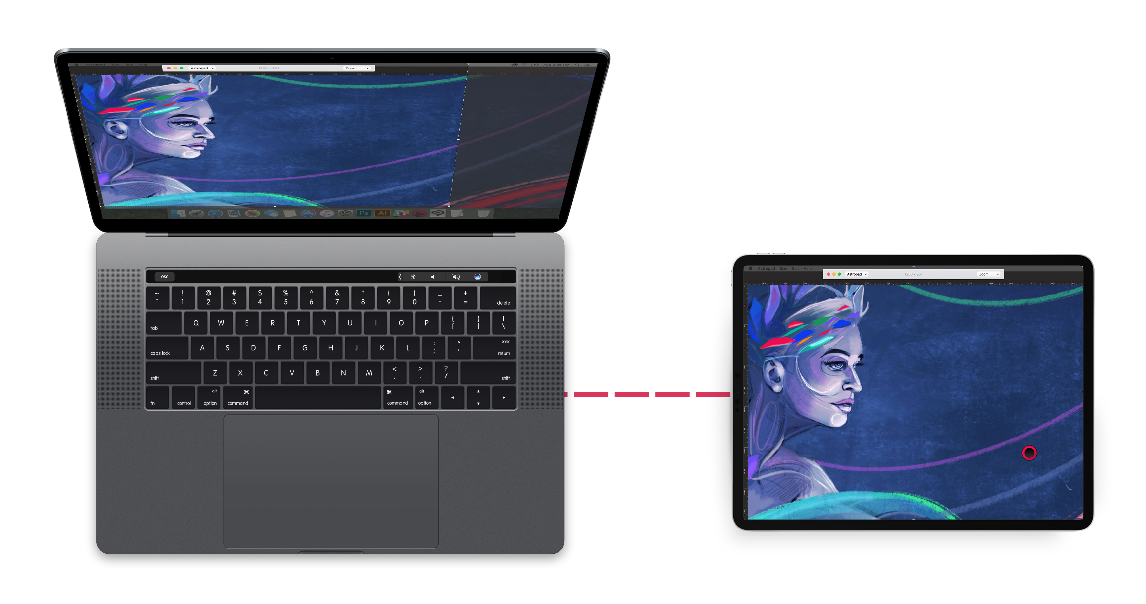 connect ipad pro to mac for photoshop