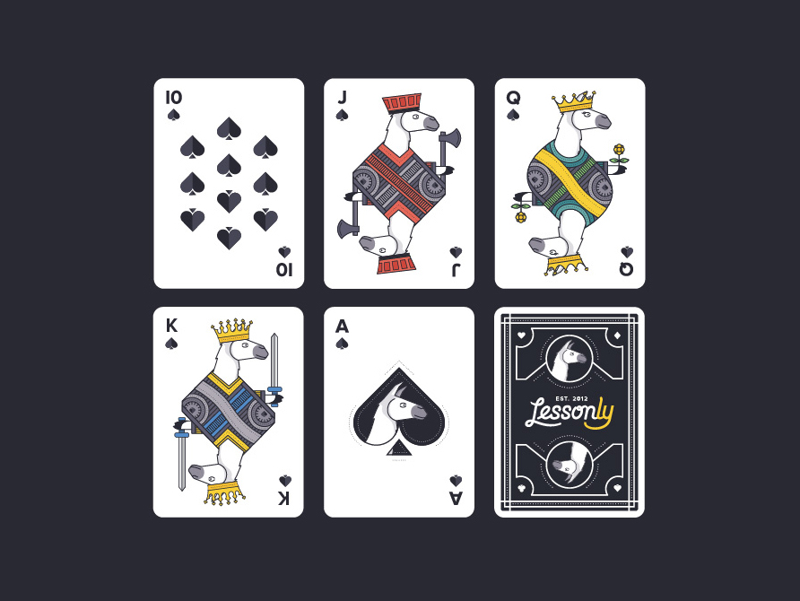 Playing cards designed by Jenny Tod