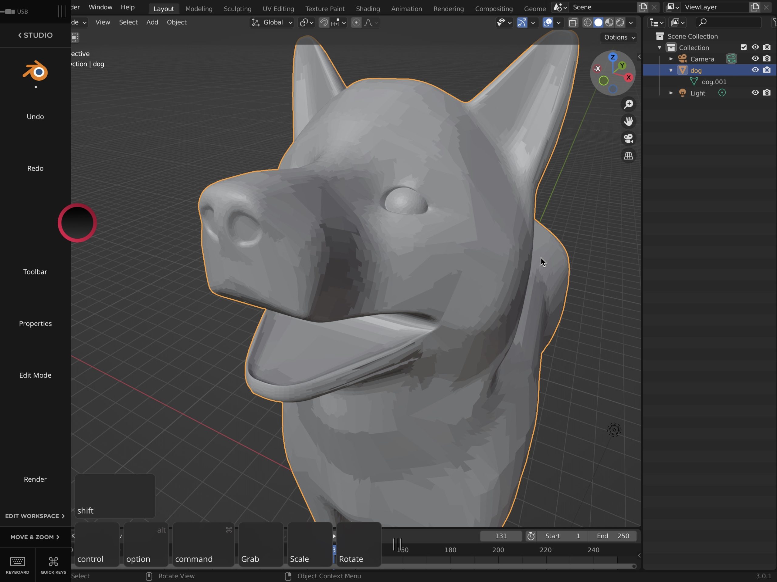 Blender 3D Wolf Modeling tutorial pt.1 