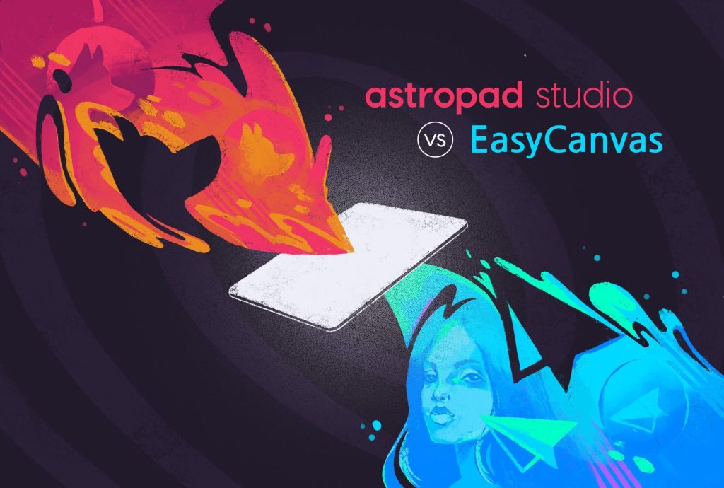 The Astropad and Easy Canvas logos with an iPad