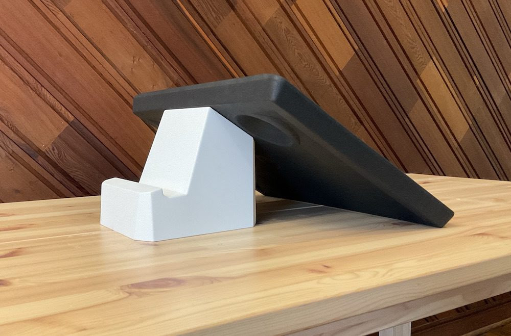 A prototype of Darkboard iPad drawing stand