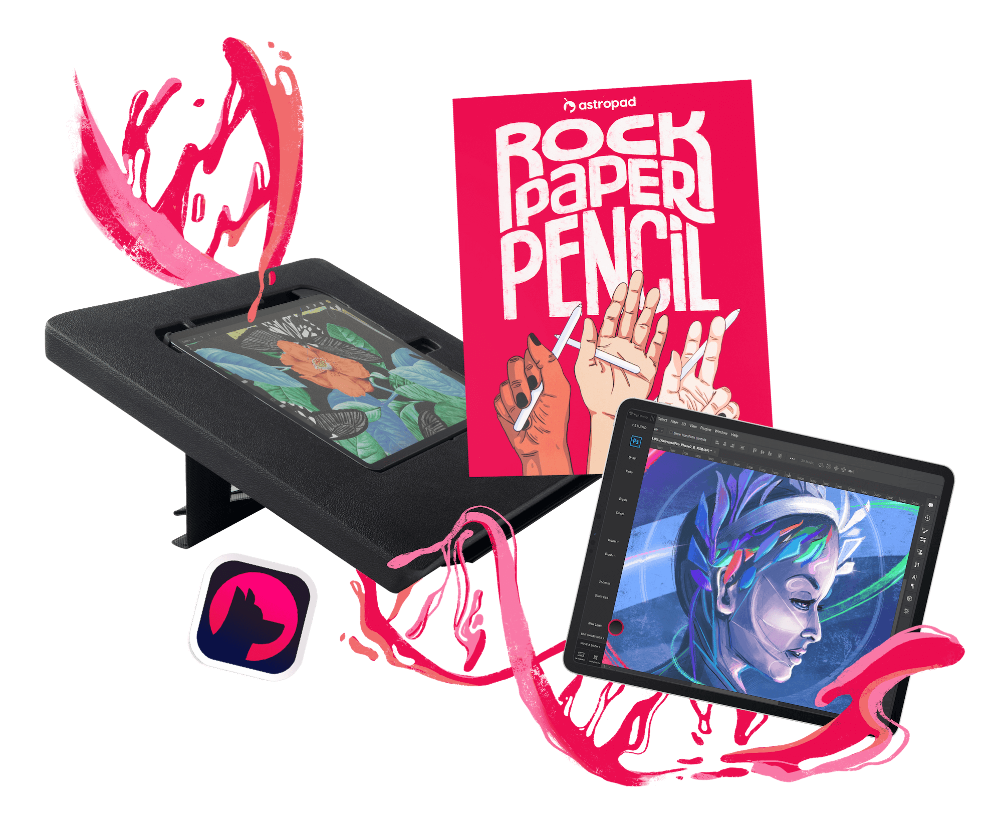 AstroPad Rock Paper Pencil iPad Pro 12.9PC/タブレット