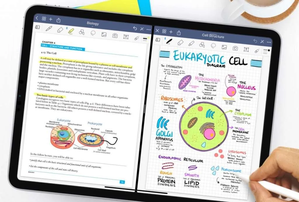 goodnotes app on ipad with science note taking 