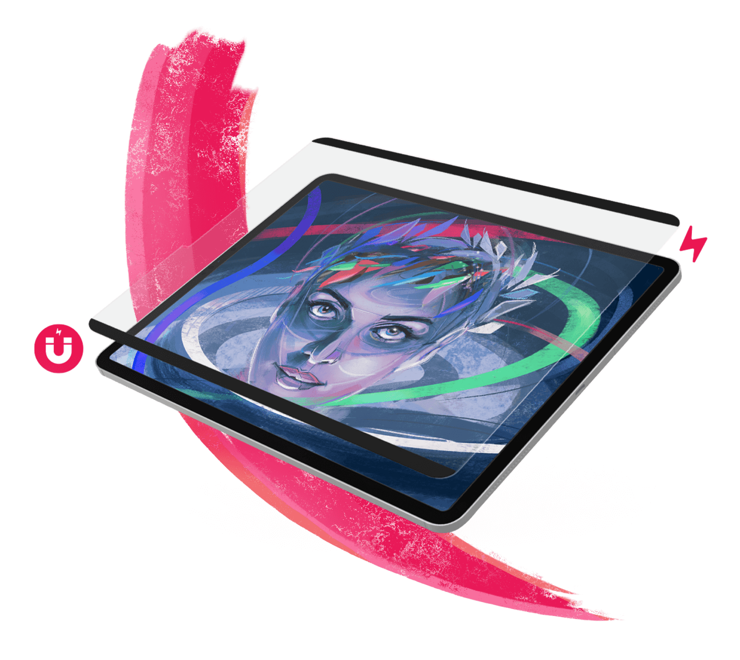 Pen-on-paper Feeling for iPad | iPad Screen Protector + Apple Pencil Tip for Artists and Notetakers | Rock Paper Pencil | Astropad