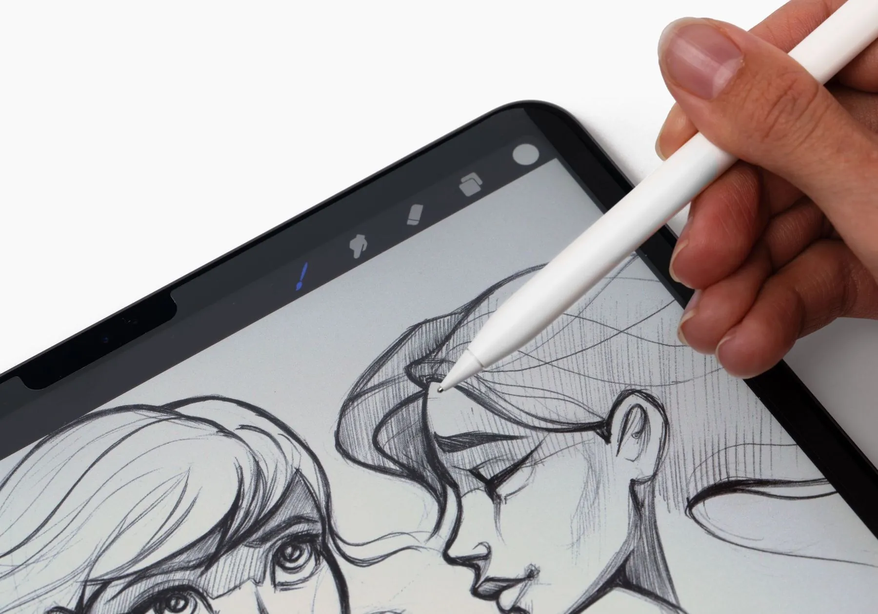 Pen-on-paper Feeling for iPad | iPad Screen Protector + Apple Pencil Tip for Artists and Notetakers | Rock Paper Pencil | Astropad