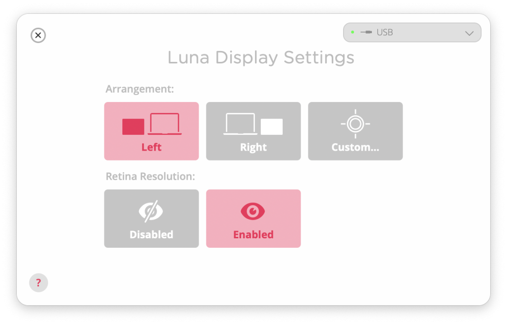 iPad monitor settings 