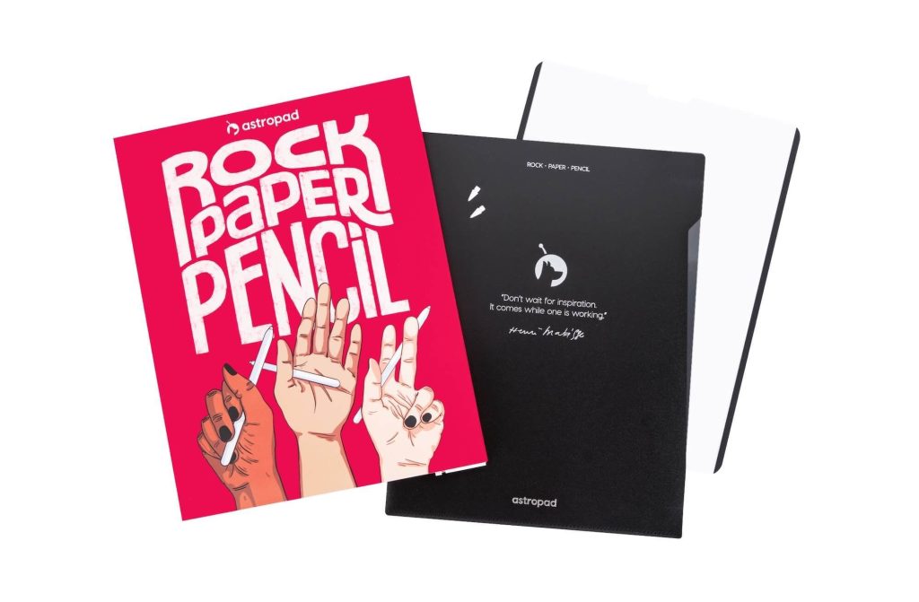 Rock Paper Pencil product packaging 
