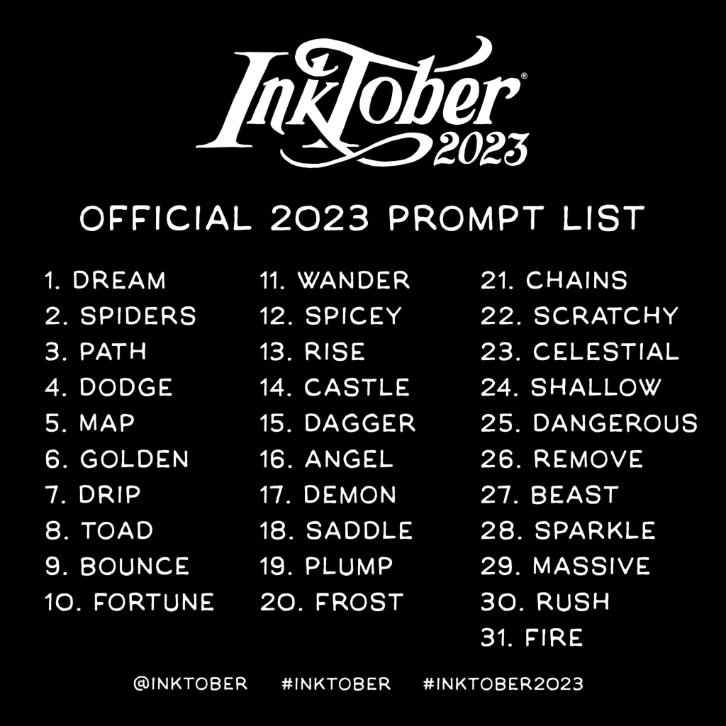 inktober 2023 prompts