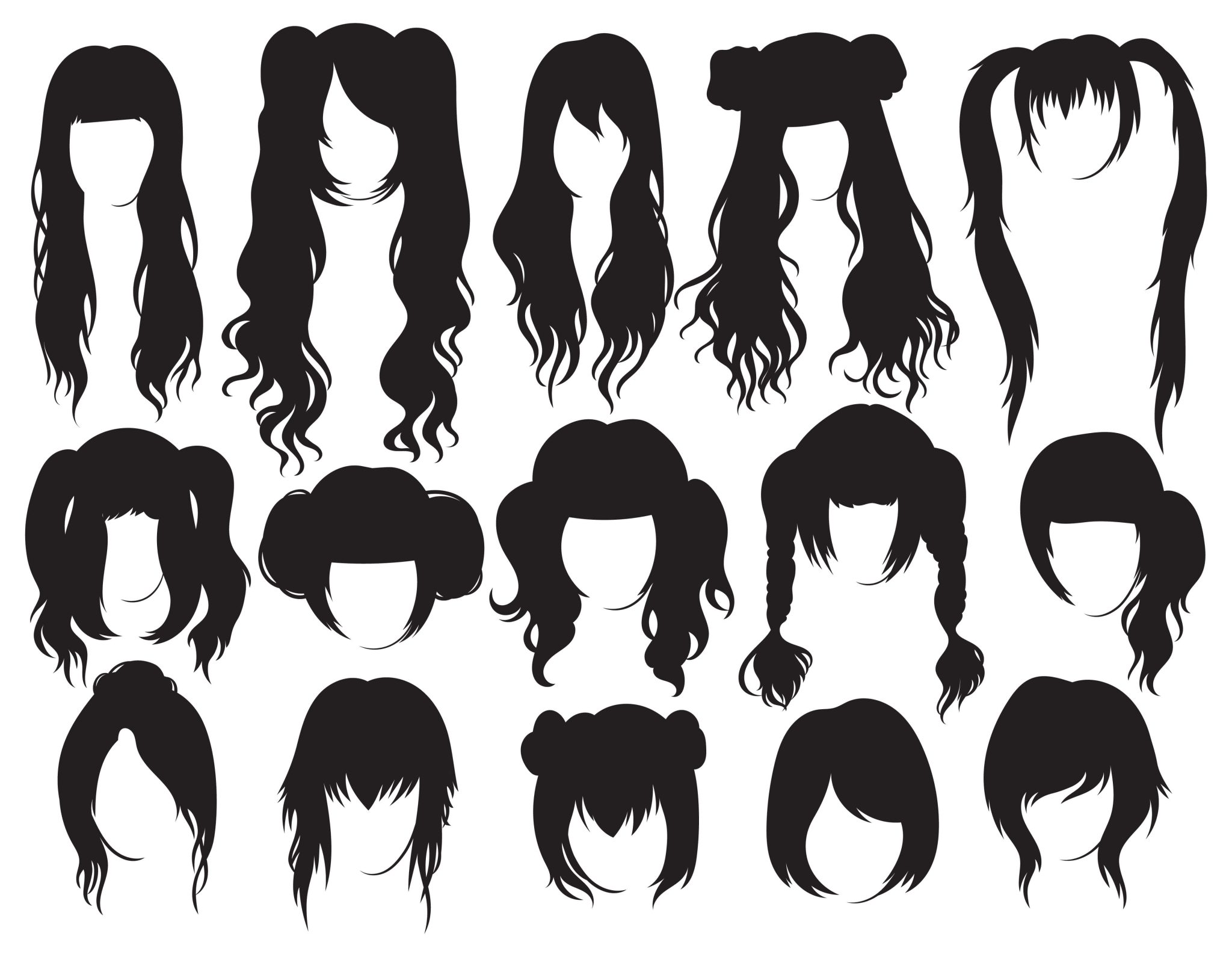 Draw anime <b>hair</b>.