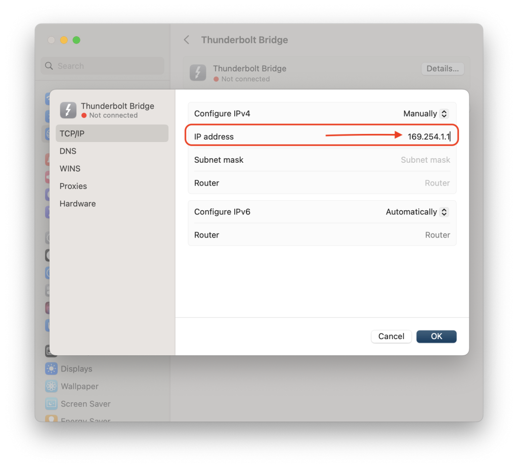 how to set ip address manually